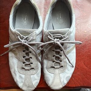 Coach Light Gray Lace-Up Sneakers